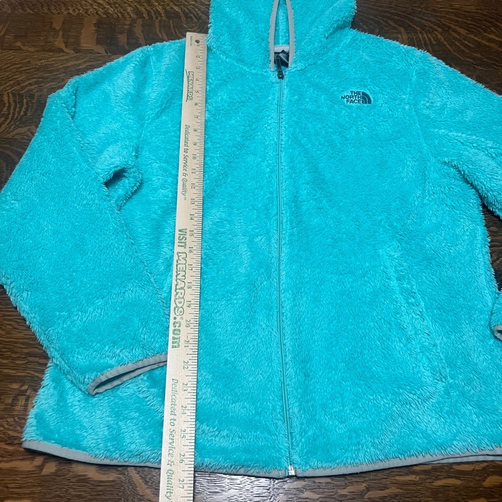 The North Face Fleece Hoodie Womens XL Teal Blue Osito Full Zip Jacket CF2Z - Picture 7 of 8